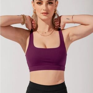 POPFLEX Purple Winter Plum Tone Sports Bra
